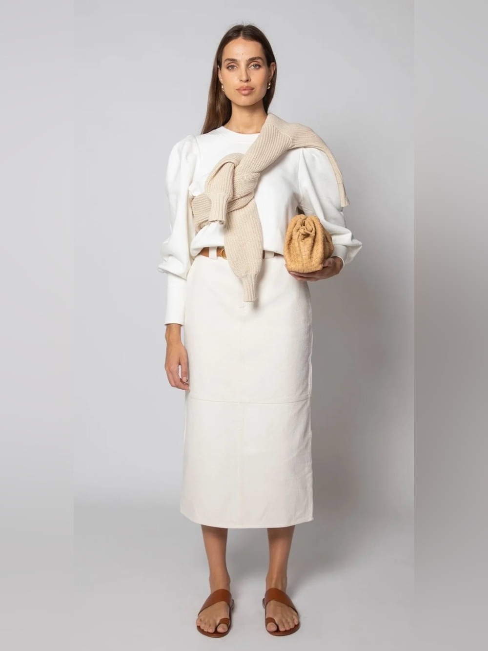 Cleobella Indi Sweatshirt - Ivory size M - Picture 9 of 9